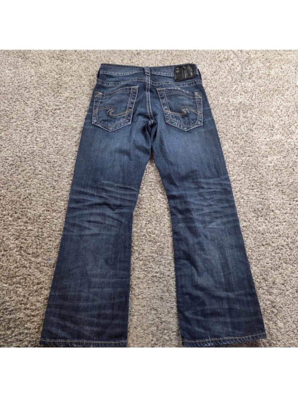 Silver Jeans Co Jeans Mens 30x30 Blue Denim Distressed Relaxed Straight Zac - Picture 6 of 7